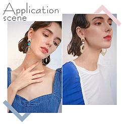 20 шт. 2-х цветная латунная фурнитура для сережек-гвоздиков&nbsp;KK-BBC0004-35