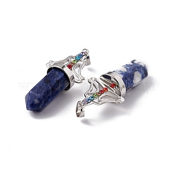 Натуральные содалиты большие остроконечные подвески&nbsp;G-I342-01P-05