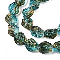 Стеклянные бусины с гальваническим покрытием &nbsp;EGLA-N012-09D