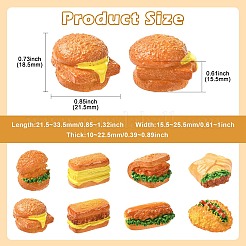 16 шт. 8 стиля смоляной мини-модели&nbsp;DJEW-CJ0001-17