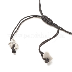 Браслет из плетеных бусин из синтетической говлитовой крошки&nbsp;BJEW-JB08019-13