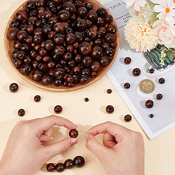 350 шт. 9 стиля деревянные европейские бусины с большим отверстием&nbsp;WOOD-OC0003-79