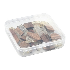 20шт 10 стиля подвески из прозрачной смолы и орехового дерева&nbsp;RESI-YW0001-30