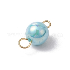 Круглые подвески-коннекторы из непрозрачного акрила с цветным покрытием ab&nbsp;PALLOY-JF03543-01