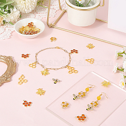 45 шт. 6 стиля подвески из сплава с эмалью в виде пчел и сот&nbsp;ENAM-SC0007-02