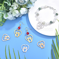 6 шт. подвески из нержавеющей стали 304 двух цветов&nbsp;STAS-UN0030-37