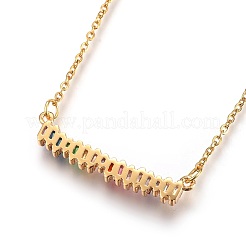 Ожерелье с кулоном из кубического циркония&nbsp;NJEW-O108-01G