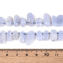 Натуральный голубой кружевной агат бисер нитей&nbsp;G-Z091-A37