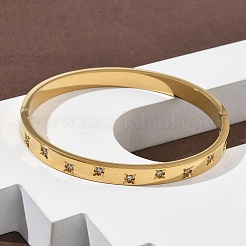 Браслеты из нержавеющей стали 304 с кубическим цирконием для женщин&nbsp;BJEW-F506-01G