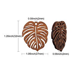 Подвески из натурального орехового дерева&nbsp;WOOD-CJ0001-28
