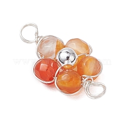 Подвески-коннекторы в виде цветка из натурального амазонита&nbsp;PALLOY-JF03605-02