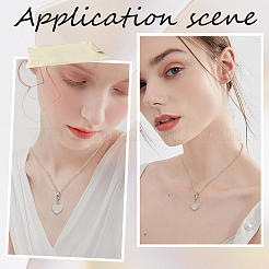 4 шт. 4 стиля 201 нержавеющая сталь сердце с буквами подвеска украшения&nbsp;AJEW-BBC0002-44