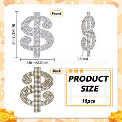 10 шт. самоклеящиеся аппликации со стразами&nbsp;PATC-FG0003-58