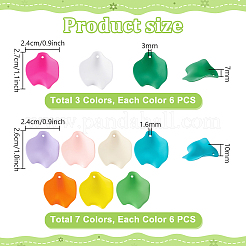 60шт 10 стиля непрозрачные подвески из смолы&nbsp;RESI-PH0002-59