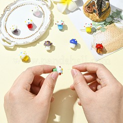 10шт 10 цвета бусины ручной работы с неровностями лэмпворк&nbsp;LAMP-CJ0002-16