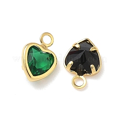 Кубический цирконий из латуни со стеклянными подвесками&nbsp;KK-Z136-17G