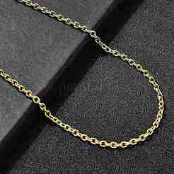 Ожерелья из цепочек из нержавеющей стали толщиной 3 мм 202&nbsp;NJEW-C097-03G
