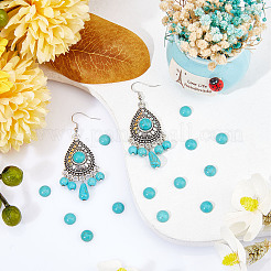 Окрашенные синтетические бирюзовые кабошоны&nbsp;TURQ-SC0001-05A