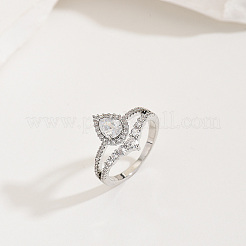 Латунные кольца с микропаве из кубического циркония&nbsp;IQ6889-2