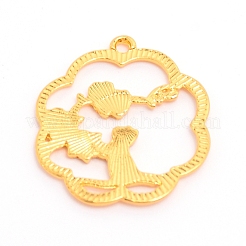 Подвески из эмали и сплава&nbsp;ENAM-WH0047-69G-RS