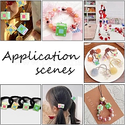 15шт непрозрачные акриловые европейские бусины&nbsp;OACR-YW0003-82