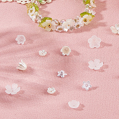 600 шт. 10 стиля АБС-пластиковые колпачки для бусин с имитацией жемчуга и акрила&nbsp;OACR-SC0002-33