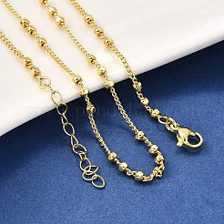 Ожерелья из цепочек с плоскими круглыми витыми звеньями из латуни толщиной 2.5 мм&nbsp;NJEW-M108-26G