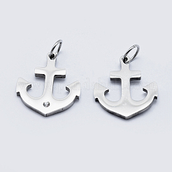 Подвески из экологически чистой хирургической нержавеющей стали 316 с микропаве из кубического циркония&nbsp;RB-I078-74P-NR