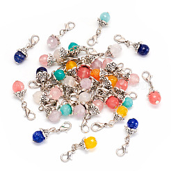 42шт 7 стильных подвесных украшения из драгоценных камней&nbsp;HJEW-TA0001-20