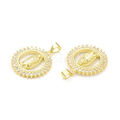 Покрытие стойки латунь микропаве прозрачные подвески из кубического циркония&nbsp;KK-C011-38G