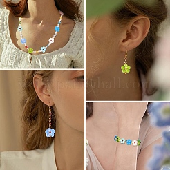 24 шт. 6-цветные стеклянные бусины ручной работы из серебряной фольги в технике лэмпворк&nbsp;FOIL-YW0001-02