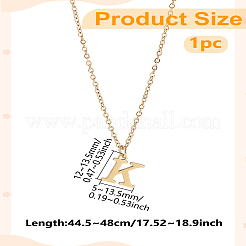 Ожерелья с подвесками в виде букв из нержавеющей стали 304&nbsp;NJEW-LP0001-53K-G