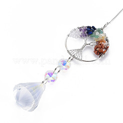 Натуральные смешанные драгоценные камни большие подвески&nbsp;G-N333-009D