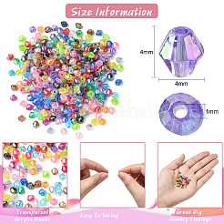 5400шт 18 цвета прозрачные акриловые бусины&nbsp;TACR-CJ0001-30