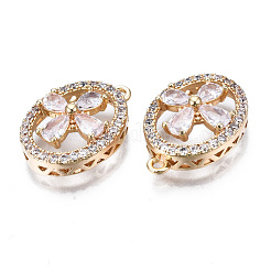 Латунные микропаве прозрачные подвески с фианитом&nbsp;KK-S359-106-RS