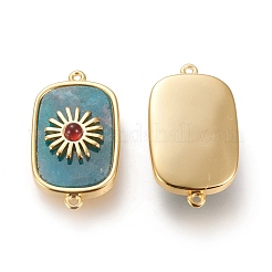 Соединители звеньев натурального апатита и сердолика&nbsp;KK-P184-02A-04G