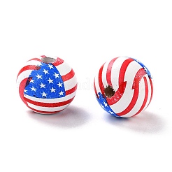 День независимости бусы из натурального дерева&nbsp;LS-X1-WOOD-K006-B01