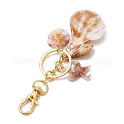 6 шт. 6 стиля брелоков из натуральной ракушки&nbsp;KEYC-JKC01101