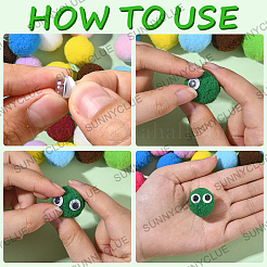 150шт полиэстеровый помпон-шар&nbsp;DIY-SC0031-32