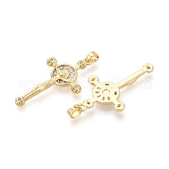 Религия латунь микро проложить цирконий подвески&nbsp;KK-T073-47G