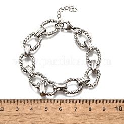 Браслеты из овальной цепочки из нержавеющей стали 304 для женщин&nbsp;X-BJEW-R021-09P