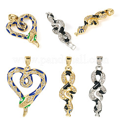 3шт 3 стиля латунные подвески с микропаве и кубическим цирконием&nbsp;KK-TA0002-19