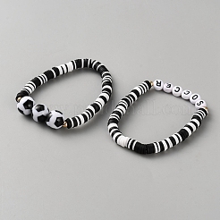 Браслеты из полимерной глины хейши из бисера&nbsp;BJEW-WH0042-009B