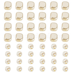 50 шт. 2 стиля гальванизированных бусин из ракушек и жемчуга&nbsp;BSHE-TA0001-17