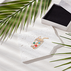 1 шт. броши из сплава со стразами&nbsp;JEWB-LP0010-10