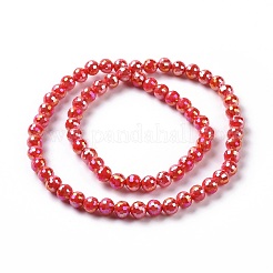 Стеклянные бусины с гальваническим покрытием &nbsp;X-GLAA-E036-14D