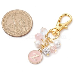 26 шт. 26 стиля плоские круглые с буквой a~z сплав эмалированные подвесные украшения&nbsp;HJEW-JM02515