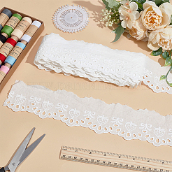 7.5 ярд хлопковой кружевной ленты с вышивкой в виде клубники и банта&nbsp;OCOR-FG0002-53B