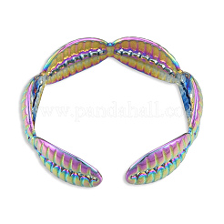 Ионное покрытие (ip) 304 нержавеющая сталь оболочка обертка открытое кольцо-манжета для женщин&nbsp;RJEW-N038-102M