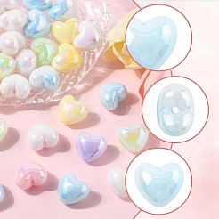 40шт УФ-покрытие непрозрачные акриловые бусины&nbsp;OACR-FS0002-20